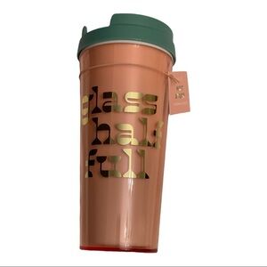 Ban. do Glass Half Full Travel Thermal Mug